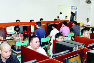 Phòng thi sát hạch lý thuyết lái xe